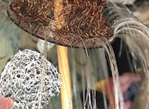Textile art hat by Waltraud Reiner