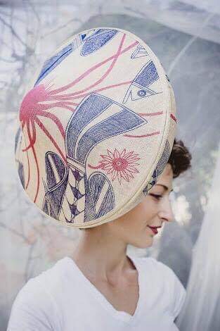 Printed hat by Waltraud Reiner