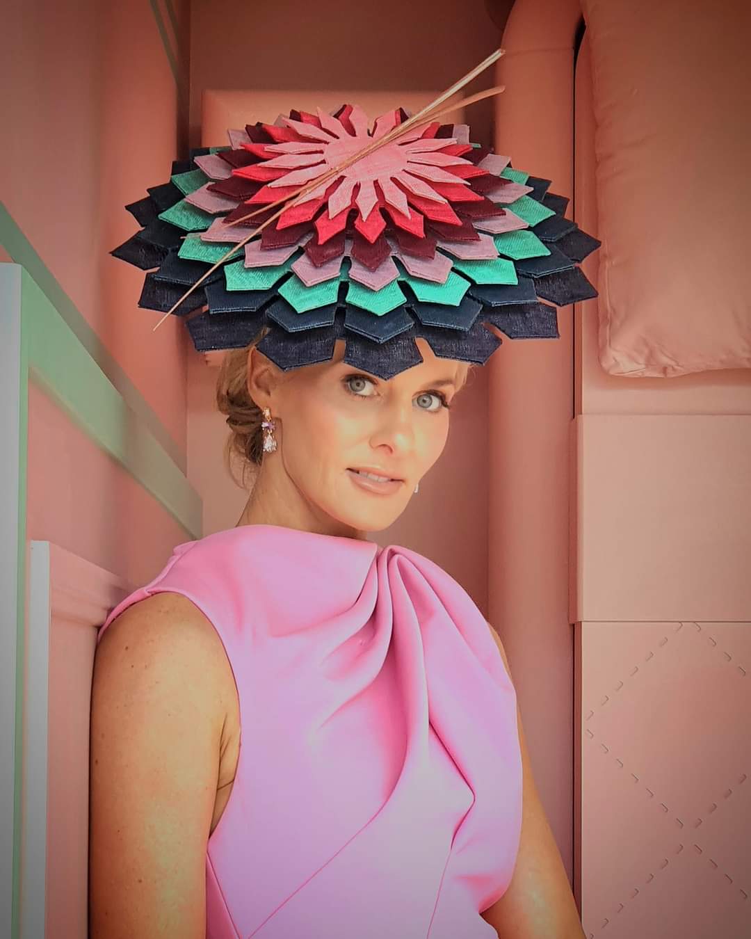 2022 Millinery Award Fashion on the Field entry by Rebecca Carswell of Amelda Millinery