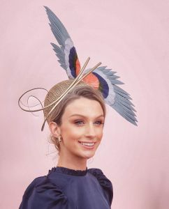 Hat by Rebecca Carswell of Amelda Millinery