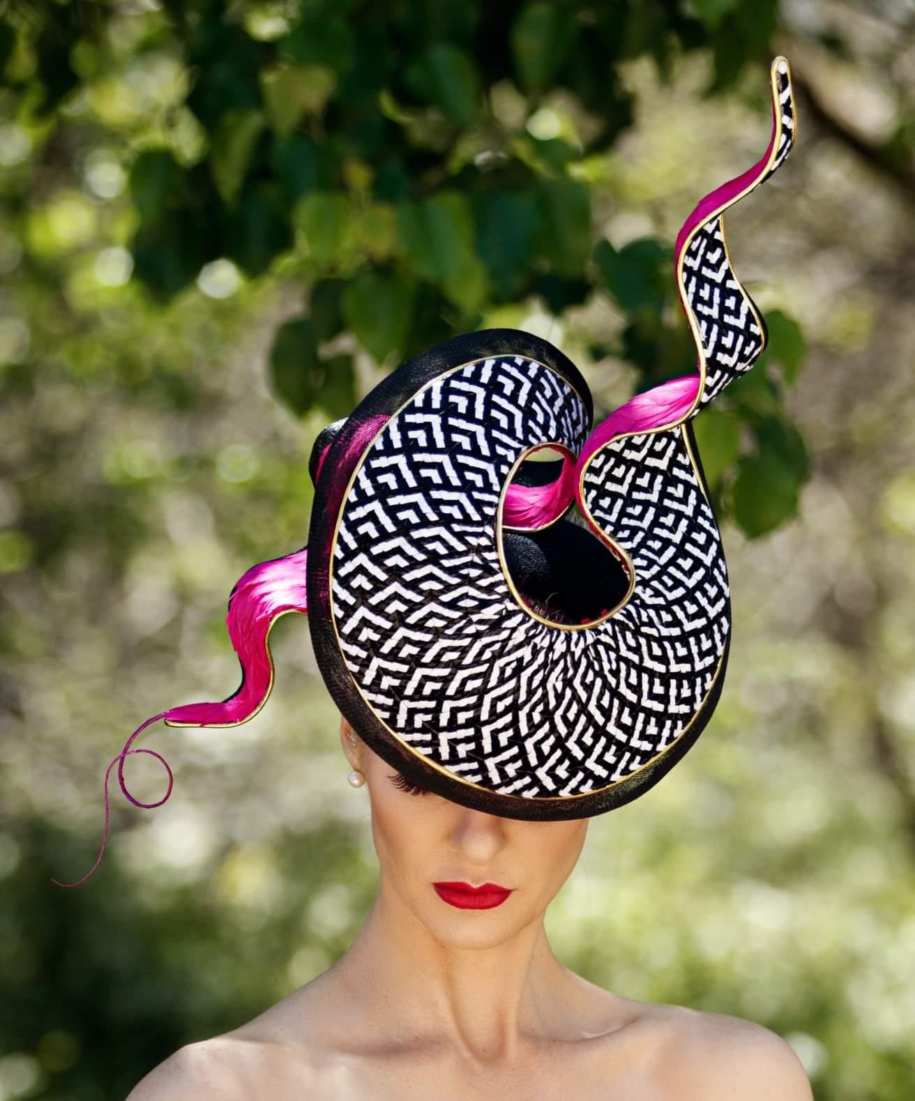 Hat by Rebecca Carswell of Amelda Millinery